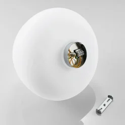 Glasstaklampe Bibiane, opalhvit