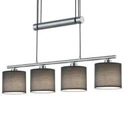 Grå stoffskjermer - Garda 4 lyskilder hengelampe