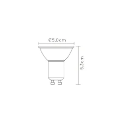 GU10 LED-reflektor 5W dim to warm, hvit