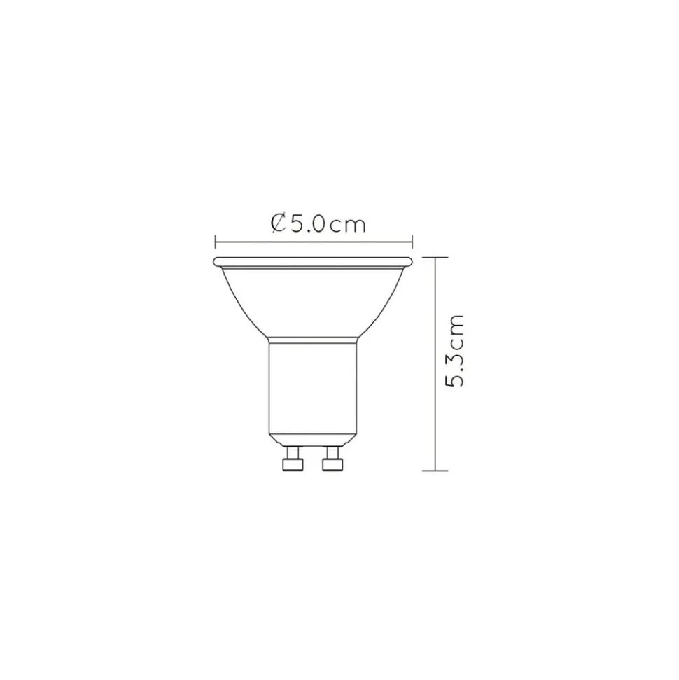 GU10 LED-reflektor 5W dim to warm, hvit