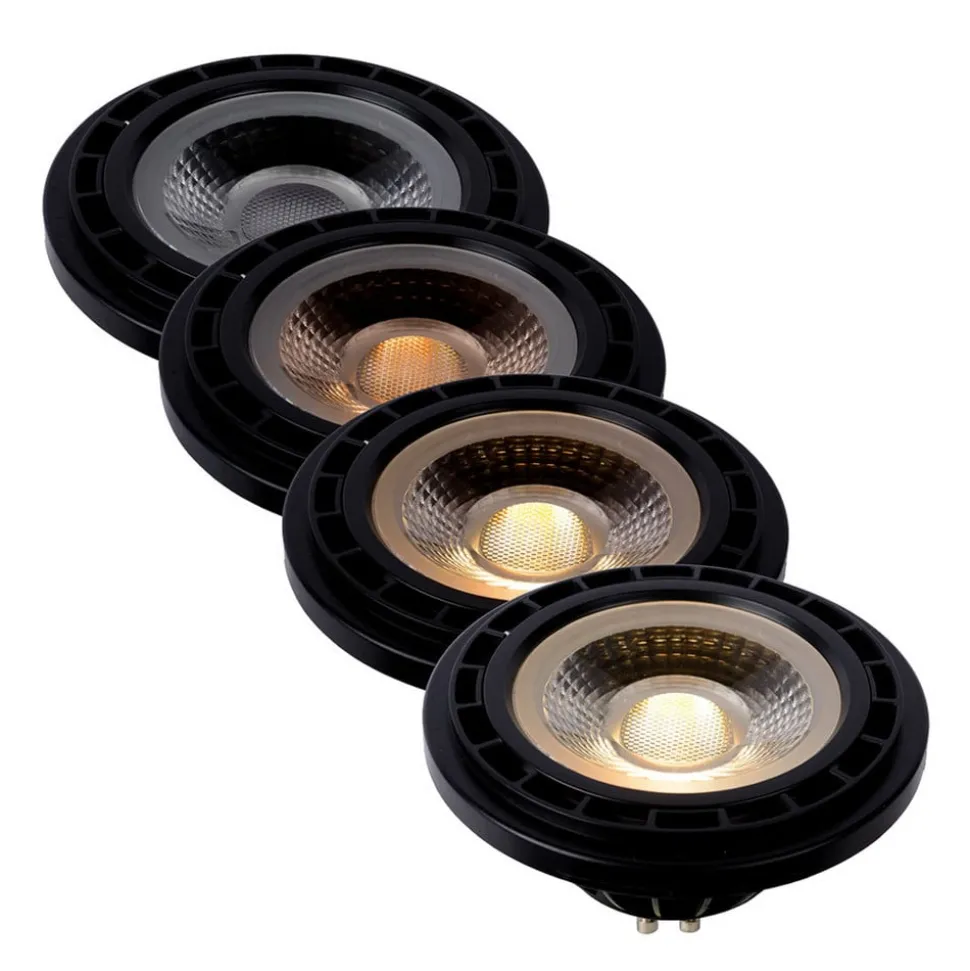 GU10 LED-reflektor 12W 3 000 K dim to warm, svart