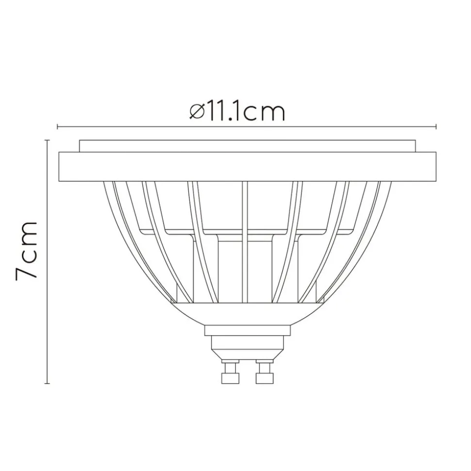 GU10 LED-reflektor 12W 3 000 K dim to warm, svart
