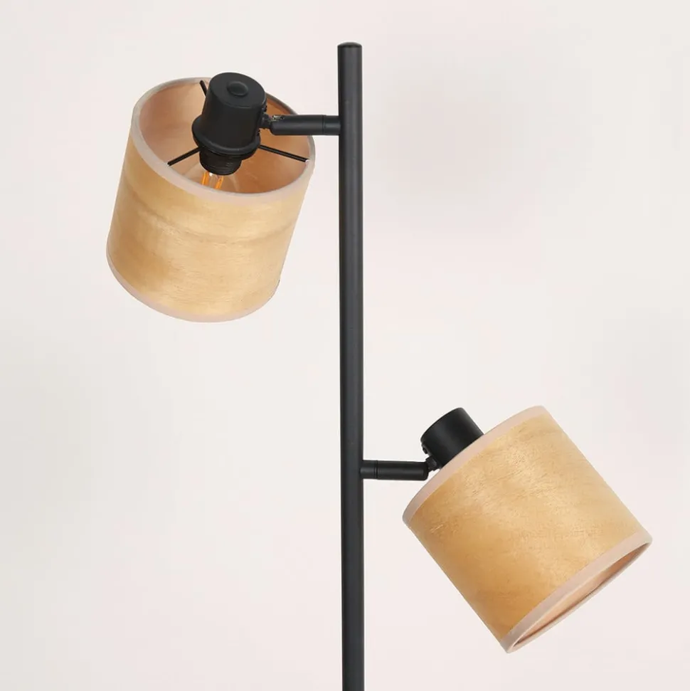 Gulvlampe bambus, 2-lys