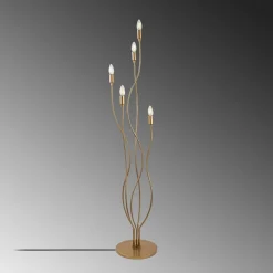 Gulvlampe Bonibon 13237 gullfarget metall Høyde 160 cm 5 lyskilder