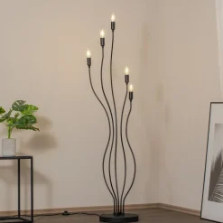 Gulvlampe Bonibon 13231 svart metall høyde 155 cm 5 lyskilder