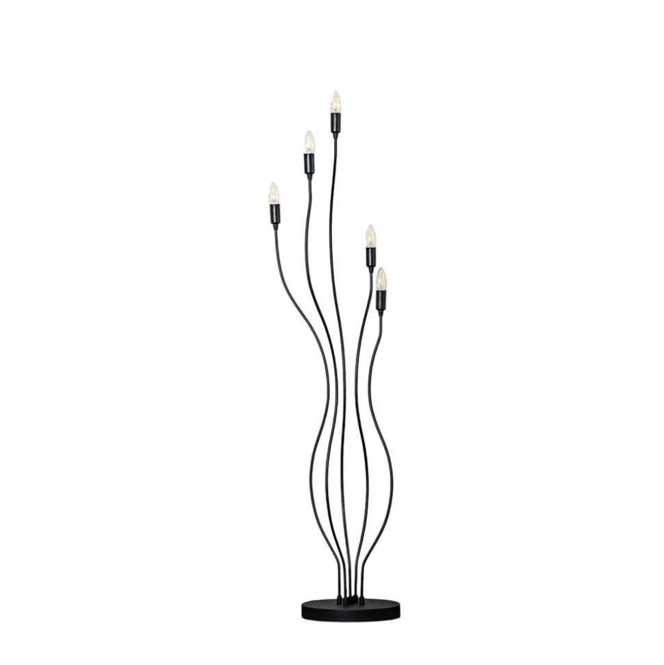Gulvlampe Bonibon 13231 svart metall høyde 155 cm 5 lyskilder