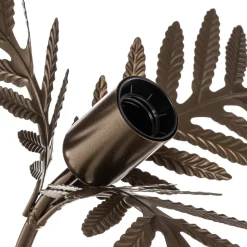 Gulvlampe Dubai i bladdesign, 2 lyskilder, bronse