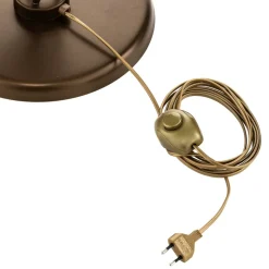 Gulvlampe Dubai i bladdesign, 2 lyskilder, bronse