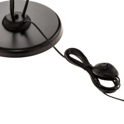 Gulvlampe Dubai, palmedekor, 3 lyskilder, gull