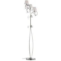 Gulvlampe Jacqueline, 3 lyskilder, hvit