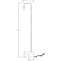 Gulvlampe Lorin i svart
