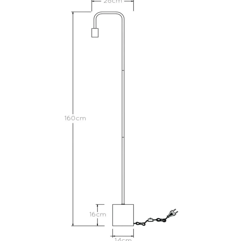Gulvlampe Lorin i svart