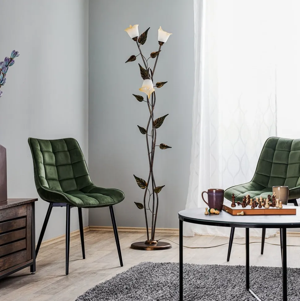 Gulvlampe Miranda i florentinsk stil, bronse