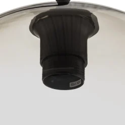 Gulvlampe Monaco med glasskule skjerm