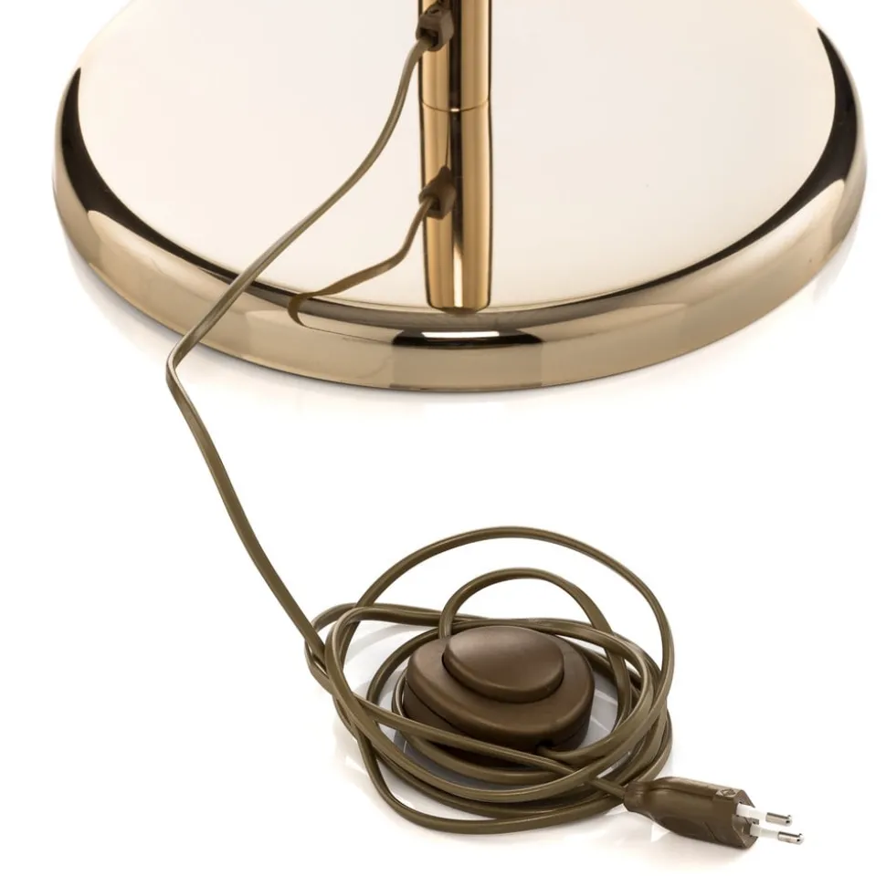 Gulvlampe Pioggia med krystallregn, gull