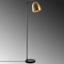 Gulvlampe Tattoo 4091 gull antikk/svart, metall Høyde 120 cm