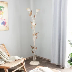 Gulvlampe Vanda i florentinsk stil, elfenben