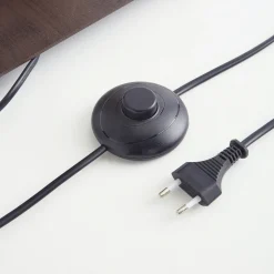 Gulvlampe Vera med stoffskjerm og steindekor