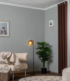 Gulvlampe Yildo 6906 Vippbar skjerm svart/kobber