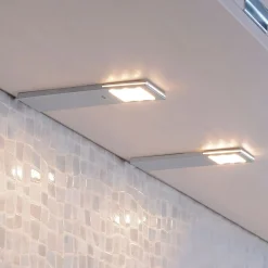 Helena LED-møbelbelysning, 19 x 7 cm, sett med 2 stk, sensor, metall