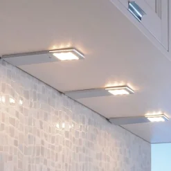 Helena LED-møbelbelysning, 19 x 7 cm, sett med 3, sensor, metall