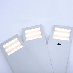 Helena LED-møbelbelysning, 19 x 7 cm, sett med 3, sensor, metall