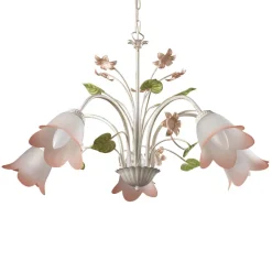 Hengelampe Botton florentinsk stil med 5 lyskilder