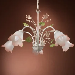 Hengelampe Botton florentinsk stil med 5 lyskilder