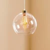Hengelampe Cubus, gjennomsiktig, glass, Ø 30 cm, E27