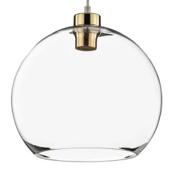 Hengelampe Cubus, gjennomsiktig, glass, Ø 30 cm, E27