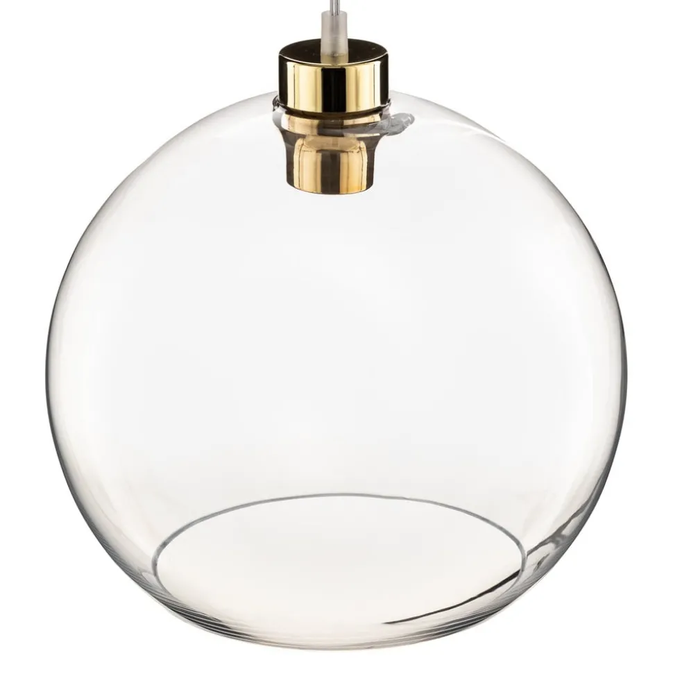 Hengelampe Cubus, gjennomsiktig, glass, Ø 30 cm, E27