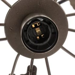 Hengelampe Dubai, palmedekor, Ø 46 cm, bronse