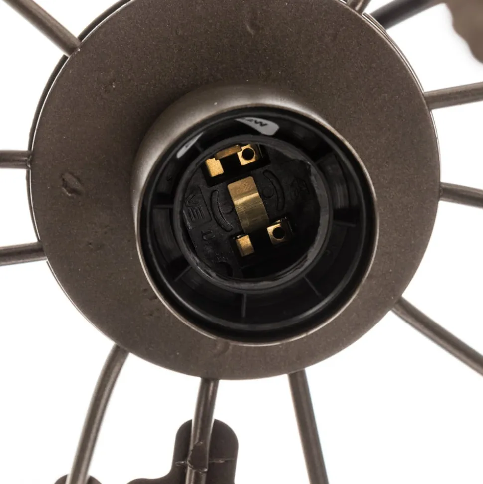 Hengelampe Dubai, palmedekor, Ø 46 cm, bronse