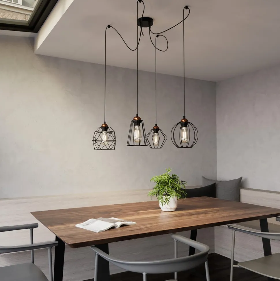 Hengelampe Galaxy med fire bur-skjermer