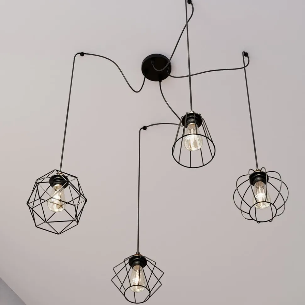 Hengelampe Galaxy med fire bur-skjermer