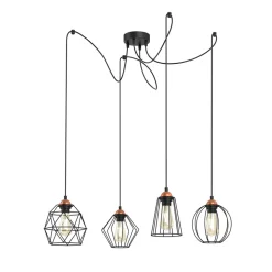 Hengelampe Galaxy med fire bur-skjermer