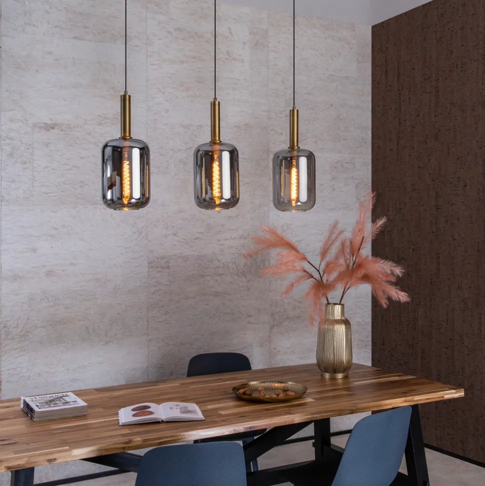 Hengelampe Joanet med røykglass, 3 lyskilder