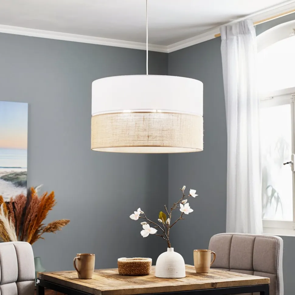 Hengelampe Linobianco med jute