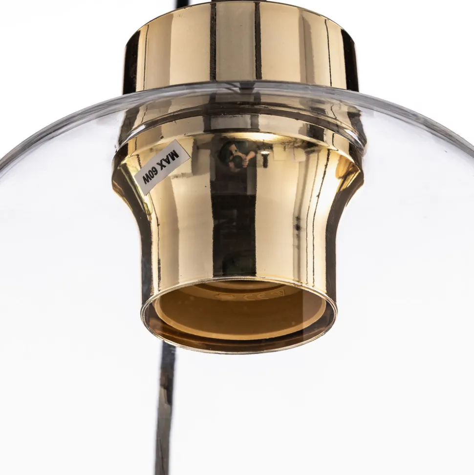 Hengelampe Marco Green, 6 lyskilder klar/grønn/brun