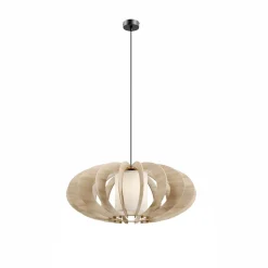 Hengelampe Modern A L med trelameller, Ø 60 cm