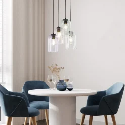 Hengelampe Molly, Ø 38 cm, flerfarget, metall, glass, 4 lyskilder.