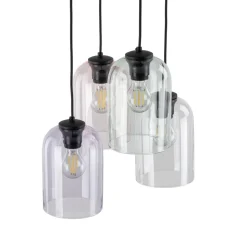 Hengelampe Molly, Ø 38 cm, flerfarget, metall, glass, 4 lyskilder.