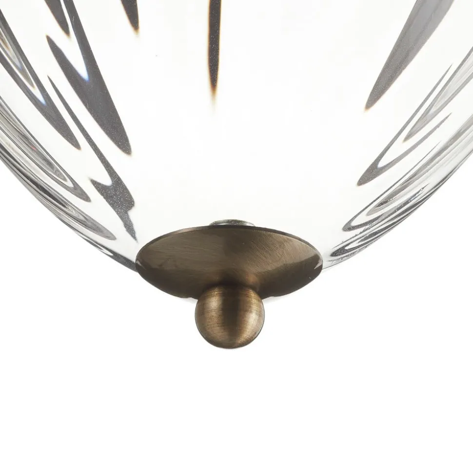 Hengelampe Pineapple, messing antikk