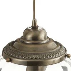 Hengelampe Pineapple, messing antikk