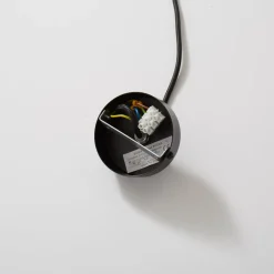 Hengelampe Rif i metall, svart, Ø 15 cm