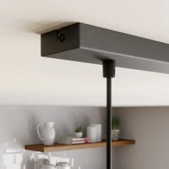 Hengelampe Rif, lineær med 3 lyskilder, svart