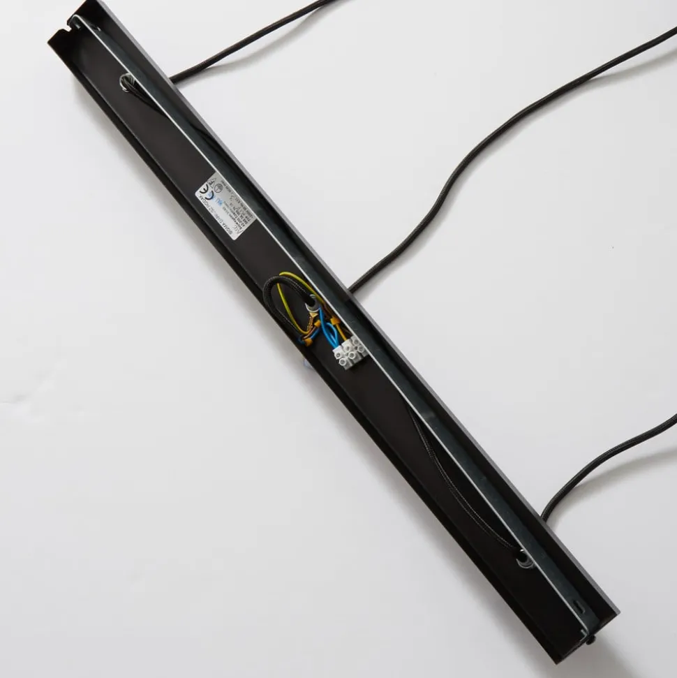 Hengelampe Rif, lineær med 3 lyskilder, svart