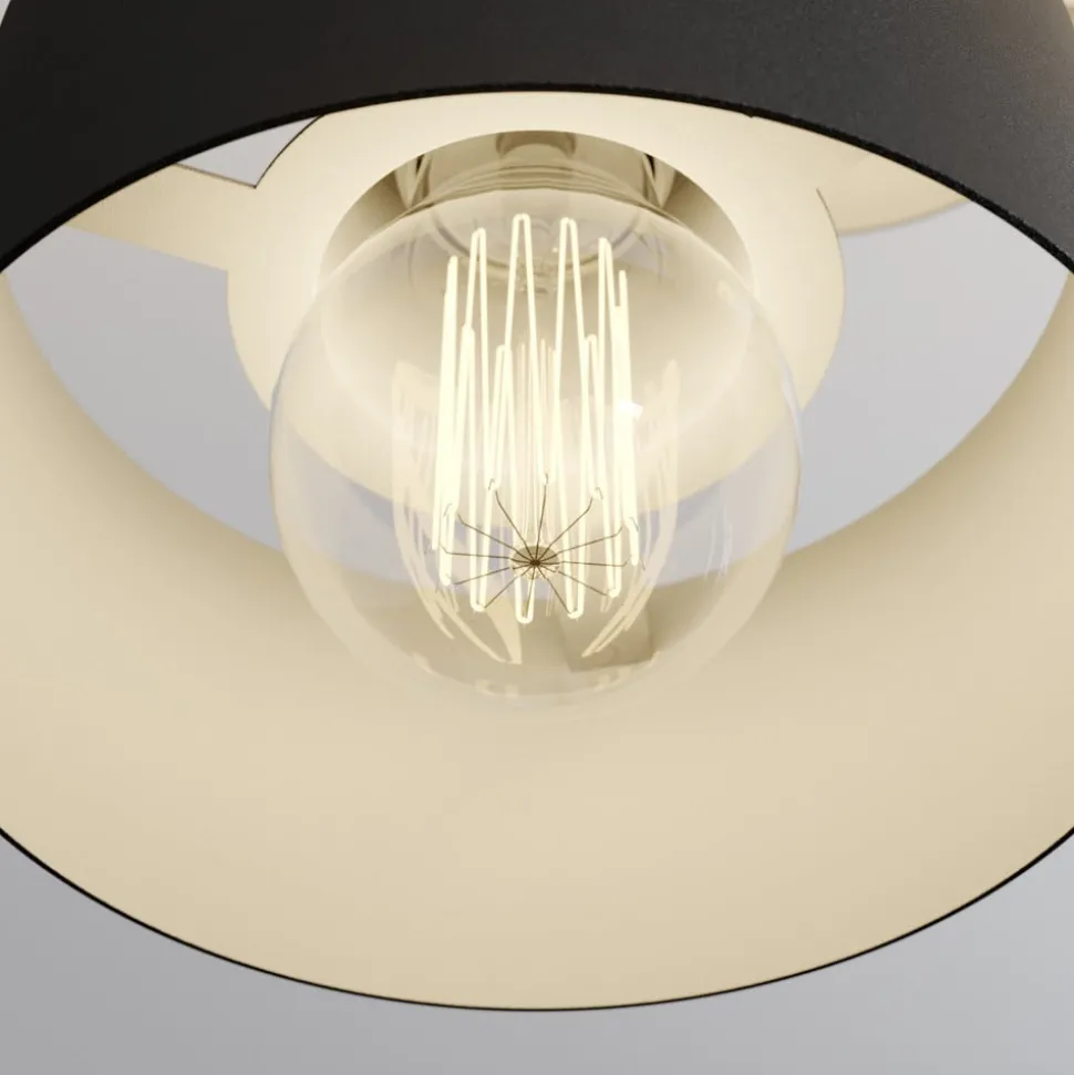 Hengelampe Rif, rund med 3 lyskilder, svart