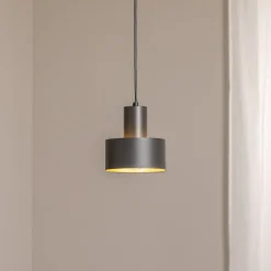 Hengelampe Rif S, olivgrøn, 1 lyskilde, Ø 15 cm, stål