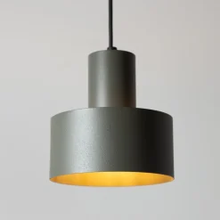 Hengelampe Rif S, olivgrøn, 1 lyskilde, Ø 15 cm, stål